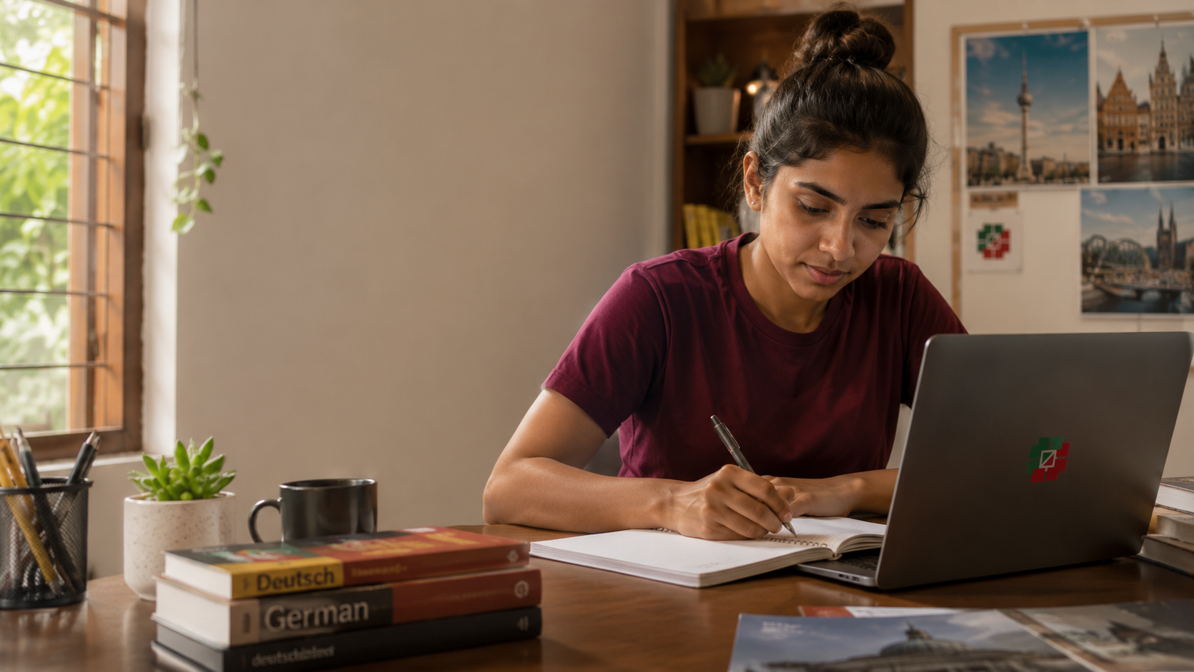 Sri Lankan candidate taking MALIROSA online German language course from A1 to B2, German classes for Sri Lanka